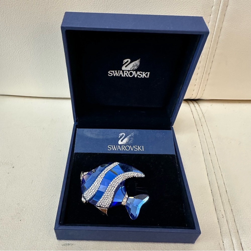 Authentic Swarovski Crystal Fish Brooch
